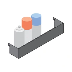 BOKSHOLDER LISTA CADDY 372X70X74Mm Sort Pulverlakk