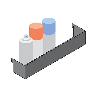 BOKSHOLDER LISTA CADDY 372X70X74Mm Sort Pulverlakk