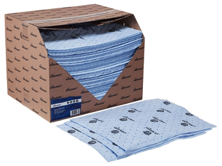 ABSORBERINGSDUK OILONLY ARK 100 STK 100 stk ark, 400 X 500mm, Bl&#229;, Gigant
