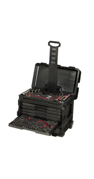 KOFFERT ALL-WEATHER SORT MOBIL Med lokk og 4 stk skuffer - Snapon