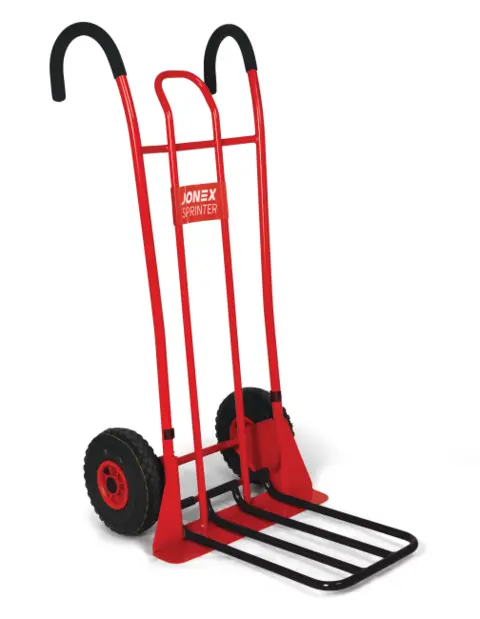 SEKKETRALLE SPRINTER RØD PU-HJUL JONEX Punkteringsfrie hjul, 490x330mm,250 kg 