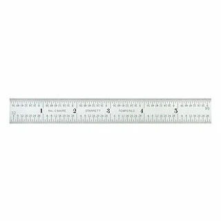 LINJAL ST&#197;L TOMMEM&#197;LING  6&quot; LENGDE C604RE-6 - Starrett