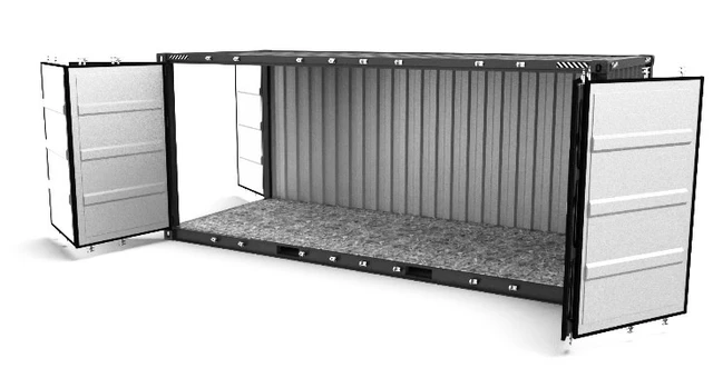 CONTAINER 20´ FULL SIDE ACCESS RIGHT RAL 7012 Grey, Low Cube,  FTC 