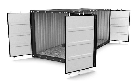 CONTAINER 20&#180; FULL SIDE ACCESS RIGHT RAL 7012 Grey, Low Cube,  FTC