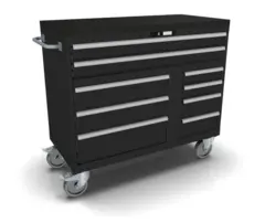 VERKT&#216;YVOGN 9 SKUFFER 64X27E M/ HJUL 1193x572x1094mm NCS S 6502-B, Lista