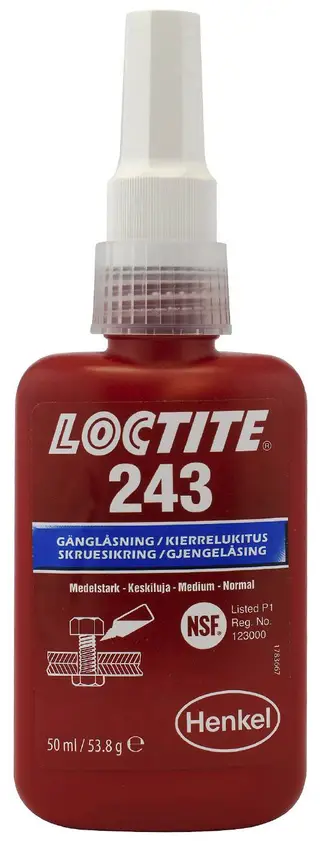 LOCTITE 243 50ML MIDDEL STERK GJENGEL&#197;SING Loctite