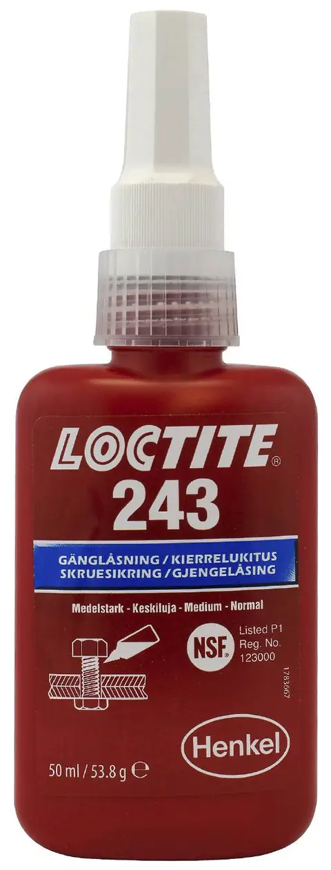 LOCTITE 243 50ML MIDDEL STERK GJENGELÅSING Loctite 