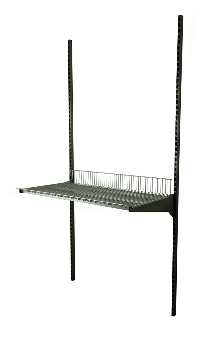 TRÅDHYLLEPLAN B900 D500 H100 Systemvegg RAL9006 - Fosen Tools 