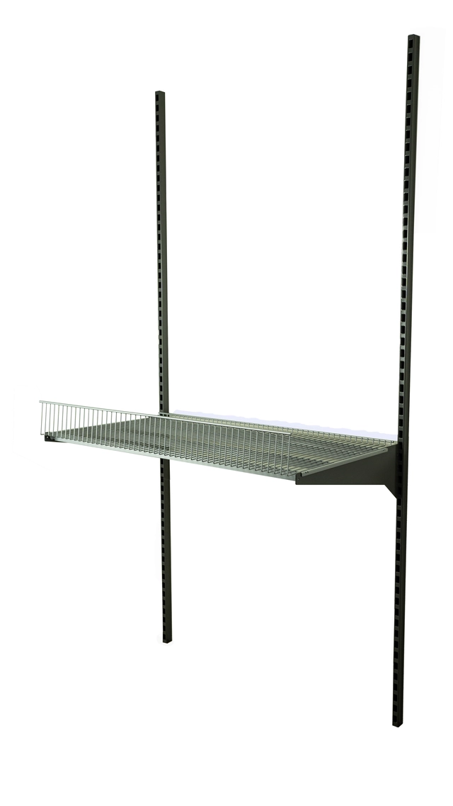 TRÅDHYLLEPLAN B900 D500 H100 Systemvegg RAL9006 - Fosen Tools 