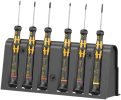 SKRUTREKKERSETT MIKRO ESD 1550/6 RACK 6-Del Wera