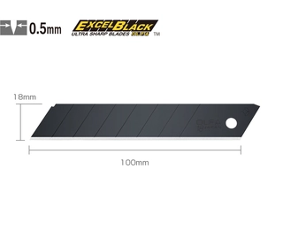 BRYTEBLAD 18MM LBB-10B 10STK Avbrekkbart Excel black blade