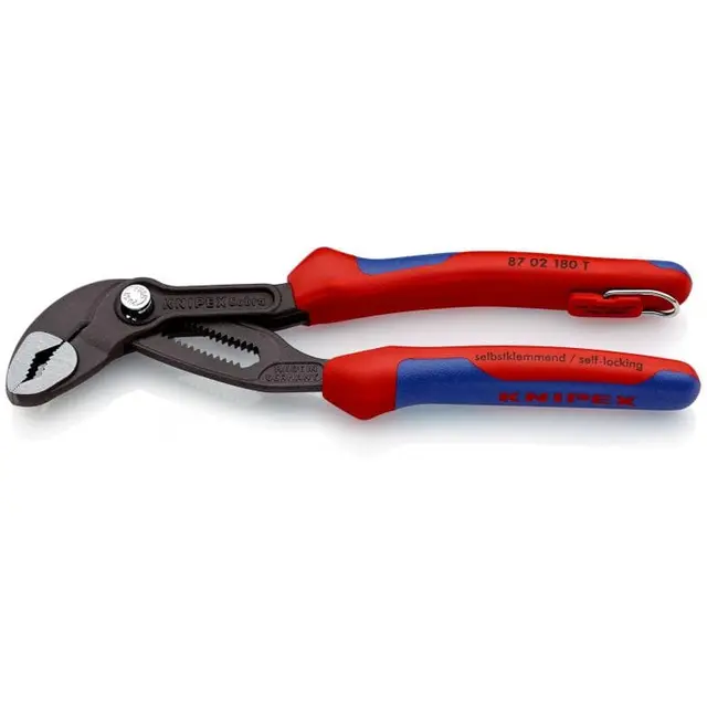 VANNPUMPETANG 180MM M/FESTEØYE COBRA® 87 02 180 T Knipex 