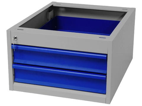 KABINETT VERKTØY534X670X330 2S Verktøykabinett, grå/blå, 2 skuffer