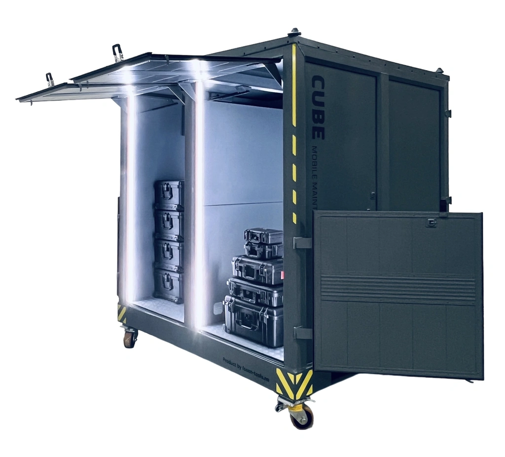 MOBILE MAINTENANCE DEPLOYMENT STATION CUBE, Tools & Accessories, RAL7012, FTC 