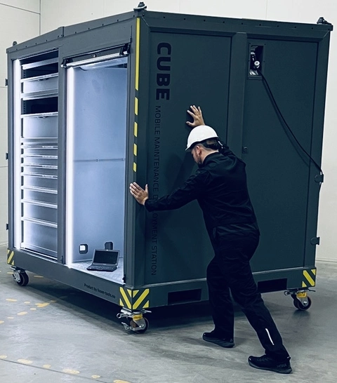 MOBILE MAINTENANCE DEPLOYMENT STATION CUBE, Tools & Accessories, RAL7012, FTC 