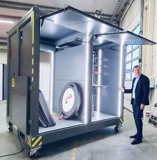 CABINET CUBE 10 FOOT F-35 DEPLOYMENT XXL cabinet, RAL7012, FTC