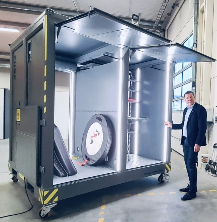 MOBILE MAINTENANCE DEPLOYMENT STATION CUBE, Tools & Accessories, RAL7012, FTC 