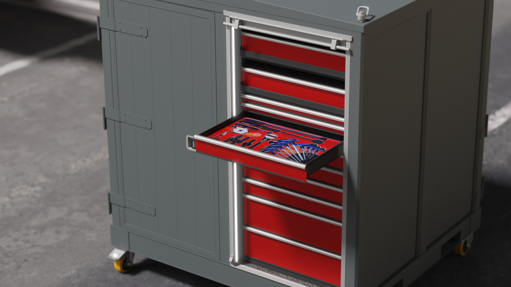 MOBILE MAINTENANCE DEPLOYMENT STATION CUBE, Tools & Accessories, RAL7012, FTC 