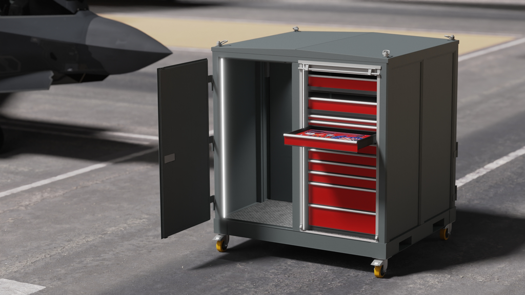 MOBILE MAINTENANCE DEPLOYMENT STATION CUBE, Tools & Accessories, RAL7012, FTC 