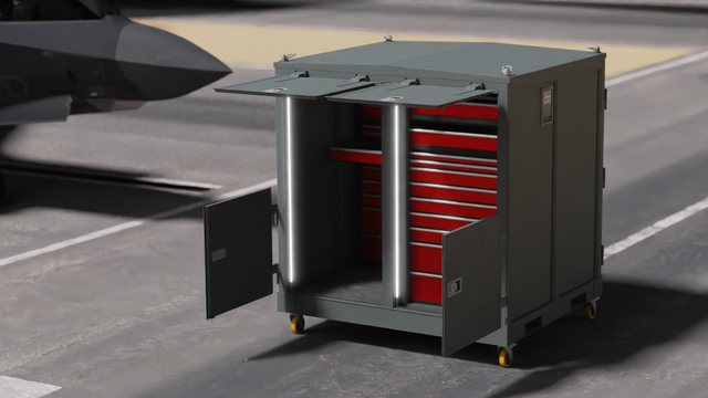 MOBILE MAINTENANCE DEPLOYMENT STATION CUBE, Tools & Accessories, RAL7012, FTC 