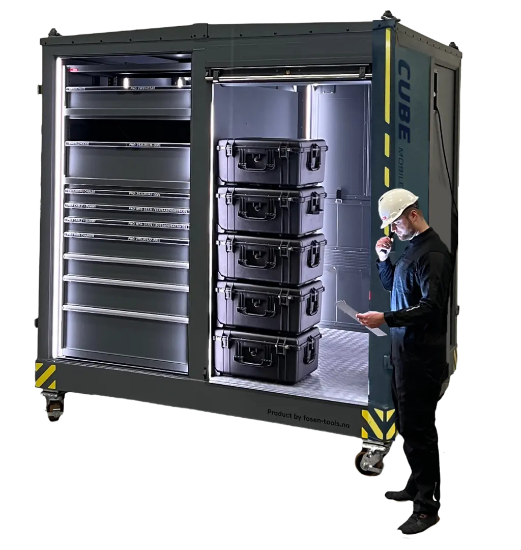 MOBILE MAINTENANCE DEPLOYMENT STATION CUBE, Tools & Accessories, RAL7012, FTC 