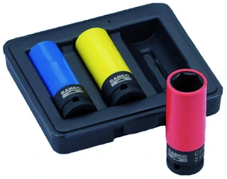 KRAFTPIPESETT HJUL 1/2&quot; 3STK - METRISK 17, 19 og 21mm - Bahco