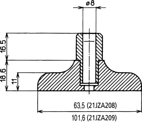 BASE FOR DYBDEMÅLER 101,6MM 21JZA209 - Mitutoyo 