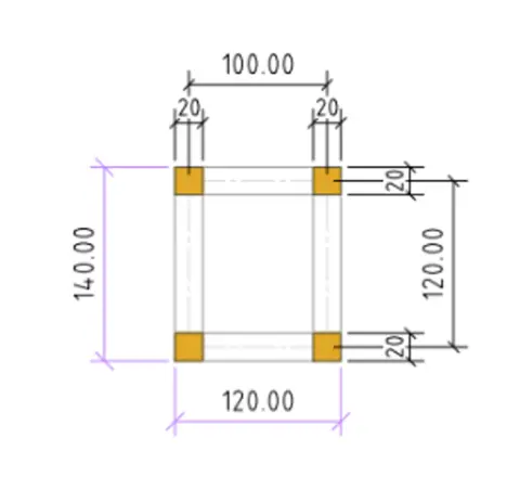 MODULBOKS 5 FOT ISOLERT CONTAINER Lys- varme, 1200x1400x2540mm 