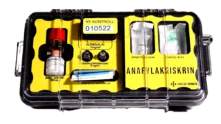 ANAFYLAKSISKRIN FOR HELSEPERSONELL Boks, innredning, prosessdiagram
