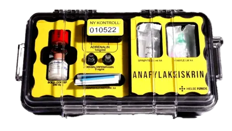 ANAFYLAKSISKRIN FOR HELSEPERSONELL Boks, innredning, prosessdiagram