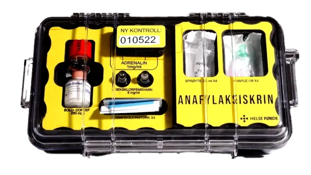 ANAFYLAKSISKRIN FOR HELSEPERSONELL Boks, innredning, prosessdiagram 