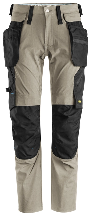 BUKSE 6208 KHAKI/SORT HL STR: 108 LiteWork - Snickers