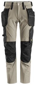 BUKSE 6208 KHAKI/SORT HL STR: 92 LiteWork - Snickers