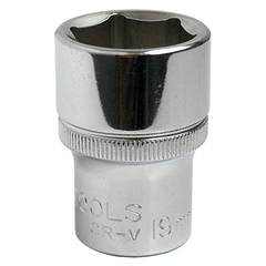 PIPE 1/2&quot; SEKSKANT 12MM Forniklet, forkrommet, polert KC Tools