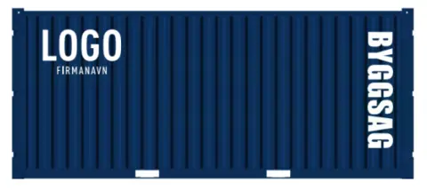 BYGGSAG CONTAINER 20 FOT RØD 2 x lys, strøminntak 400V RAL 3020 