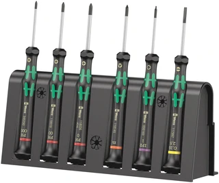 SKRUTREKKERSETT MIKRO 2050/6 RACK 6-DEL Wera