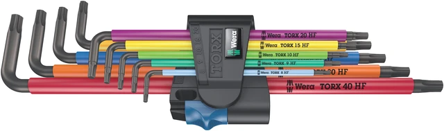 NØKKELSETT TORX 9 STK XL HF MC L-nøkler 967/9 Tx Wera 
