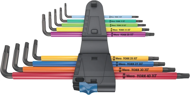 NØKKELSETT TORX 9 STK XL HF MC L-nøkler 967/9 Tx Wera 