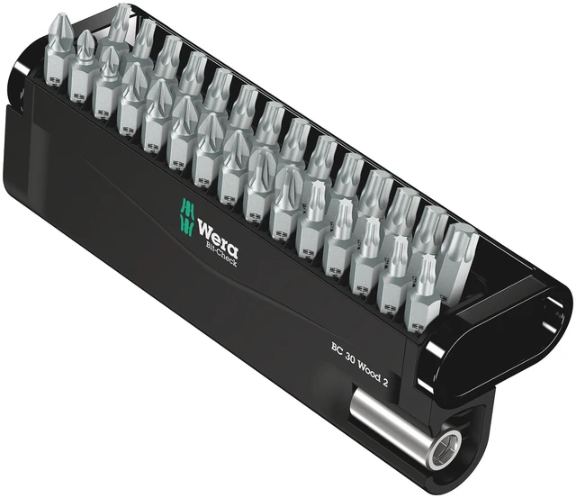BITSETT WOOD 2 BIT-CHECK 30 29-BITS Wera 