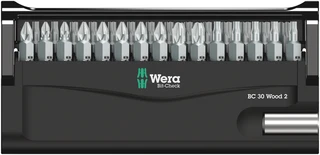 BITSETT WOOD 2 BIT-CHECK 30 29-BITS Wera