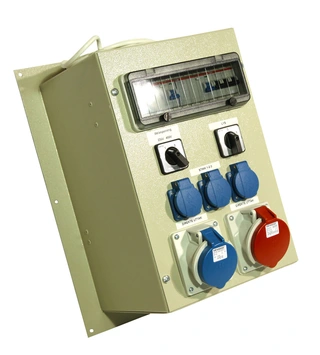 CONTAINERINNTAK 32A 230V/400V 25kW, Lysbryter, 3 x 230v, 16A-3P, 400v