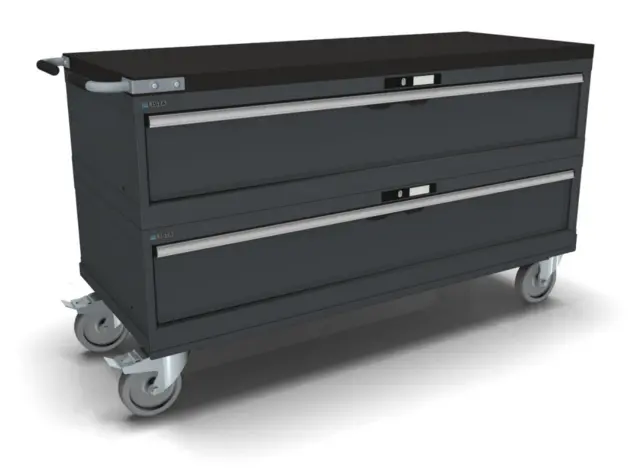 VERKTØYVOGN 2 SKUFFER 78X27E M/ HJUL 1435x572x805mm NCS S 6502-B, 2 mod Lista 