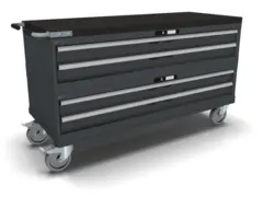 VERKT&#216;YVOGN 4 SKUFFER 78X27E M/ HJUL 1435x572x805mm NCS S 6502-B, 2 mod Lista