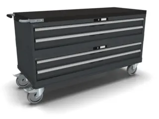 VERKT&#216;YVOGN 4 SKUFFER 78X27E M/ HJUL 1435x572x805mm NCS S 6502-B, 2 mod Lista