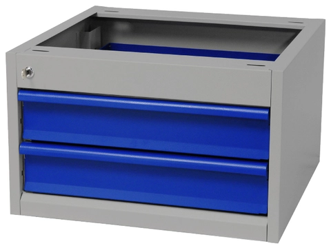 KABINETT 2 SKUFFER 100MM  GRÅ/BLÅ Bordskuff 325X385X500MM Gigant