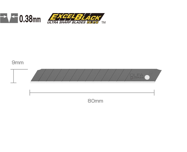 BRYTEBLAD 9MM ABB-10B 10STK Avbrekkbart Excel black blade 