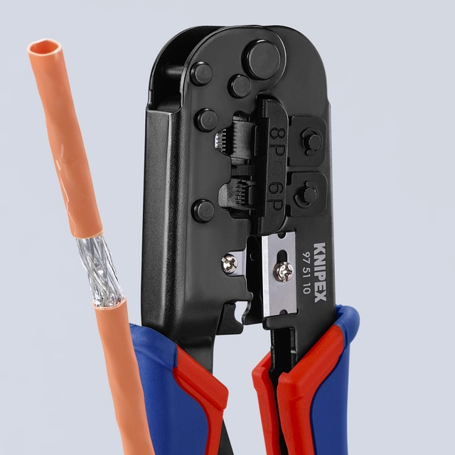 KRYMPETANG MODULÆR 97 51 10 6 & 8-Pol  Knipex 