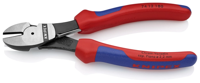 SIDEAVBITER KRAFT M/ RETURFJÆR 74 12 180 Med Fjær 180Mm  Knipex 