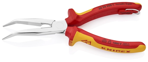 SPISSTANG 26 26 200 SB MED SKJÆR 40° Bøyd 1000V 200Mm  Knipex