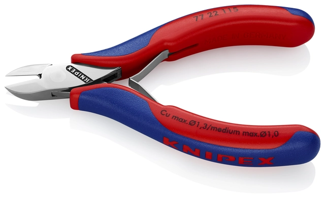ELEKTRONIKK-SIDEAVBITER Rundt hode, uten faset 77 22 115 Knipex 